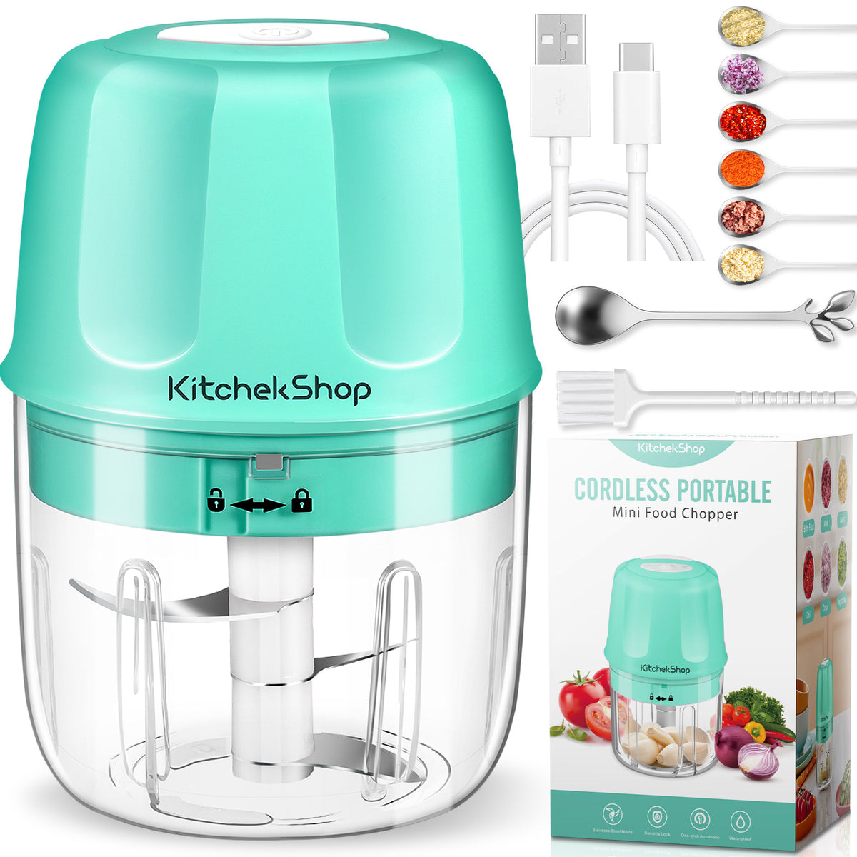 Rechargeable Portable and Cordless Mini Food Processor 250ML with
